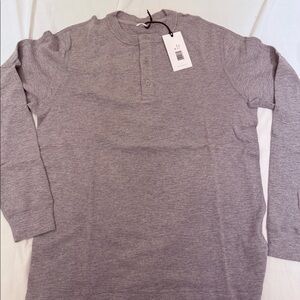 Reigning Champ grey long sleeve Henley men’s medium